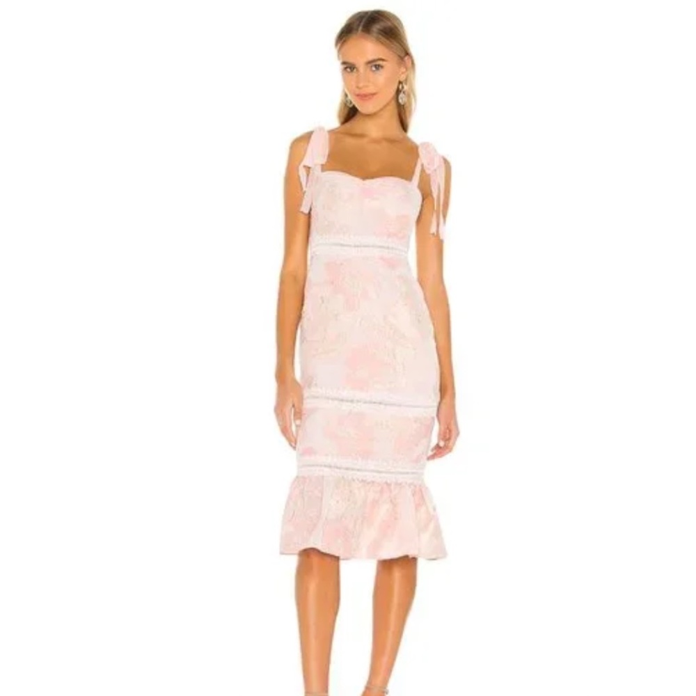 NBD Regina Midi Dress in Nude Pink